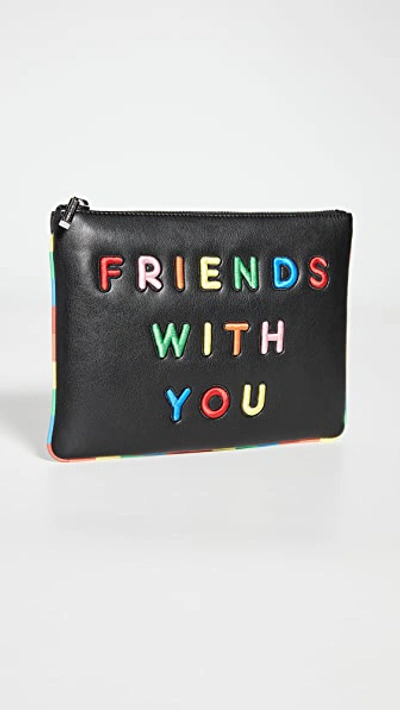 Shop Alice And Olivia X Friends With You Vita Mini Clutch In Mushroom