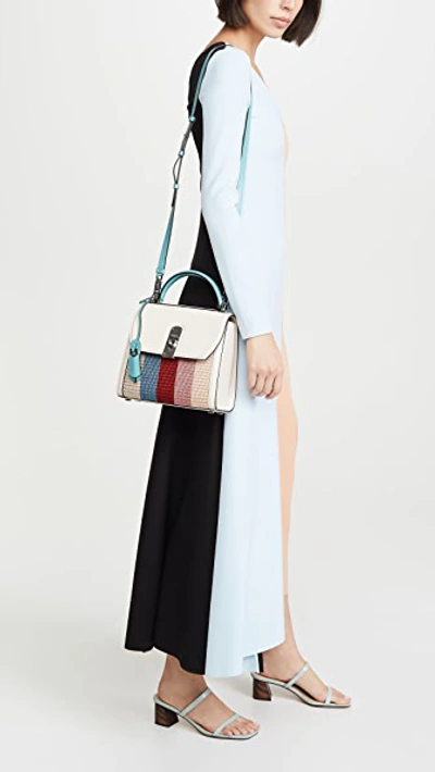 Shop Ferragamo Boxyz Bag In Multi Turquoise