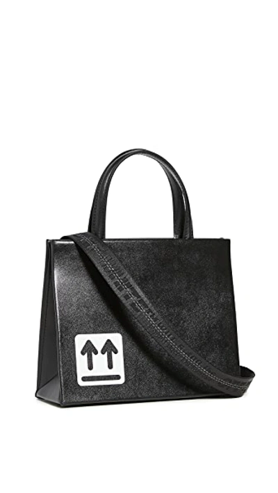 Shop Off-white Box Bag Mini In Black/white