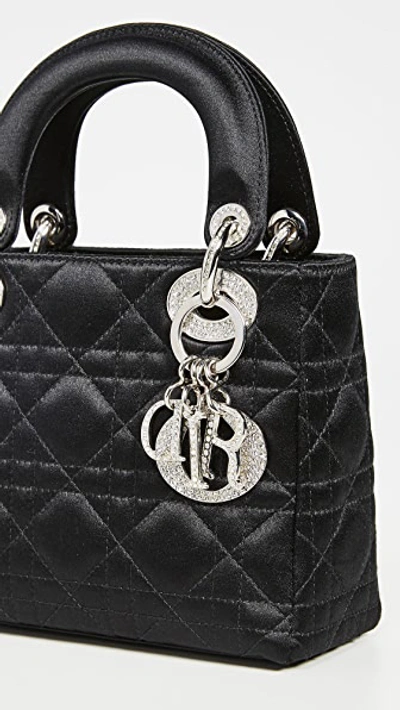 Pre-owned Dior Black Satin Lady  Mini Bag