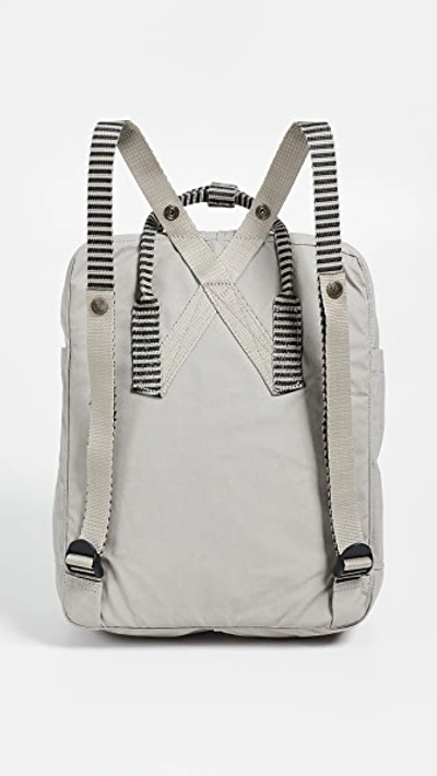 Shop Fjall Raven Kanken Backpack In Fog/striped