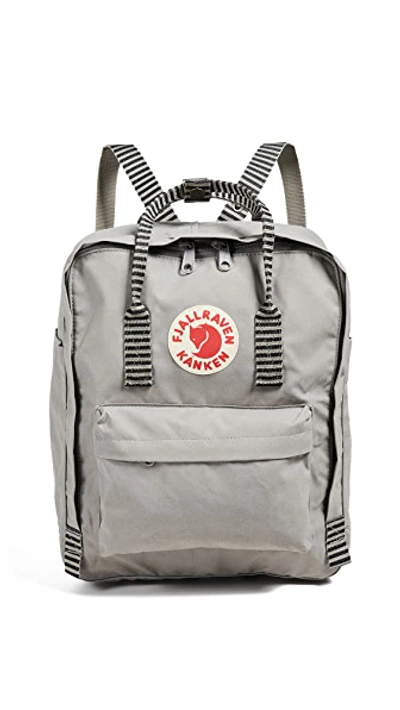 Shop Fjall Raven Kanken Backpack In Fog/striped