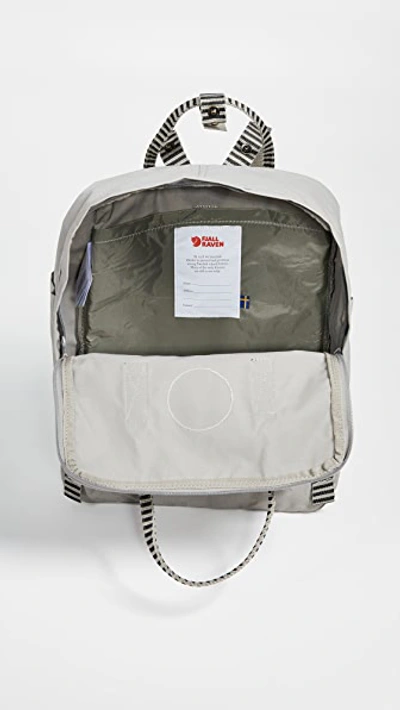 Shop Fjall Raven Kanken Backpack In Fog/striped
