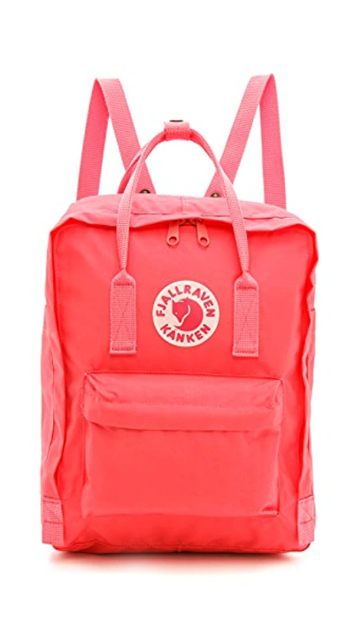 Shop Fjall Raven Kanken Backpack In Peach Pink