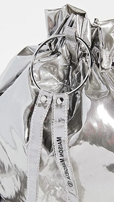 Shop Mm6 Maison Margiela Convertible Backpack In Silver