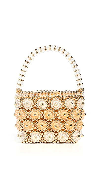 Shop Shrimps Shelly Bag In Gold/bleached Apricot