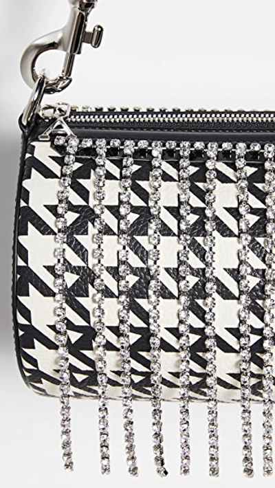 Shop Area Roll Bag In White & Black With Crystals