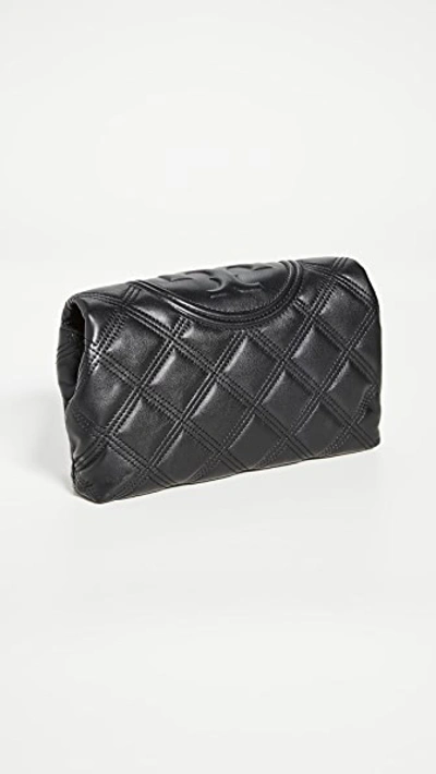 Shop Tory Burch Fleming Soft Clutch In Black