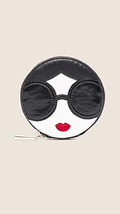 Shop Alice And Olivia Stace Face Circular Coin Pouch In Multi