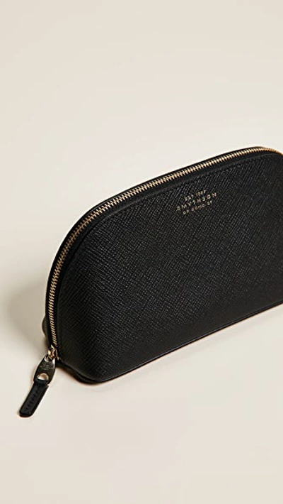 Shop Smythson Panama Cosmetic Case In Black