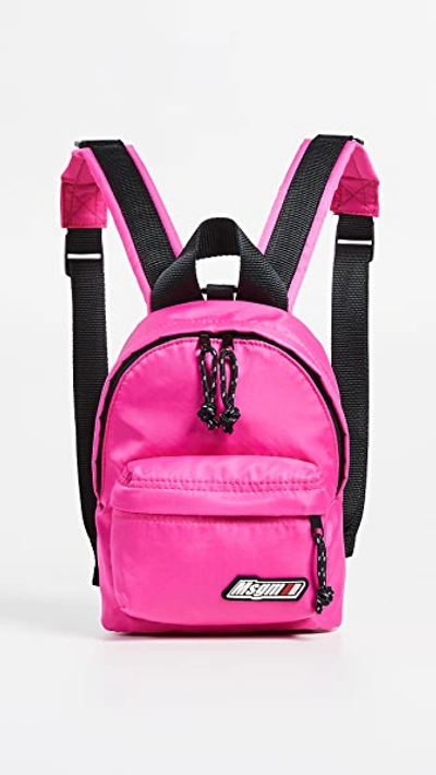 Shop Msgm Convertible Backpack In Fuchsia