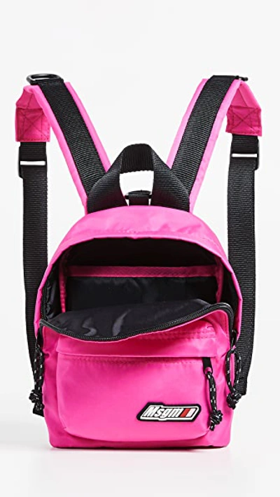 Shop Msgm Convertible Backpack In Fuchsia