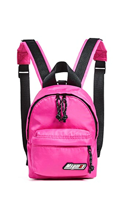 Shop Msgm Convertible Backpack In Fuchsia