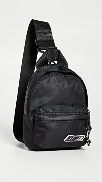 Shop Msgm Convertible Backpack In Black