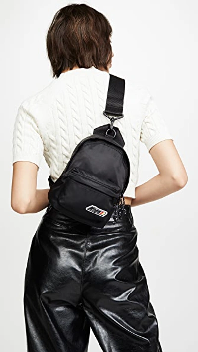 Shop Msgm Convertible Backpack In Black