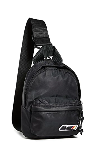 Shop Msgm Convertible Backpack In Black