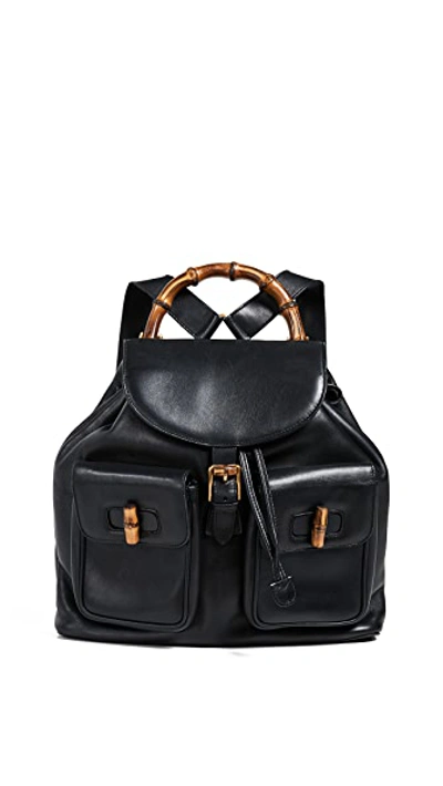 Pre-owned Gucci Large Backpack In Black