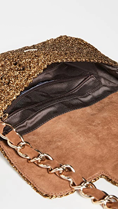 Shop Caterina Bertini Woven Shoulder Bag In Brown