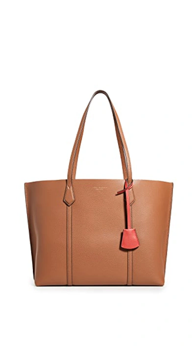 Shop Tory Burch Perry Triple-compartment Tote In Light Umber