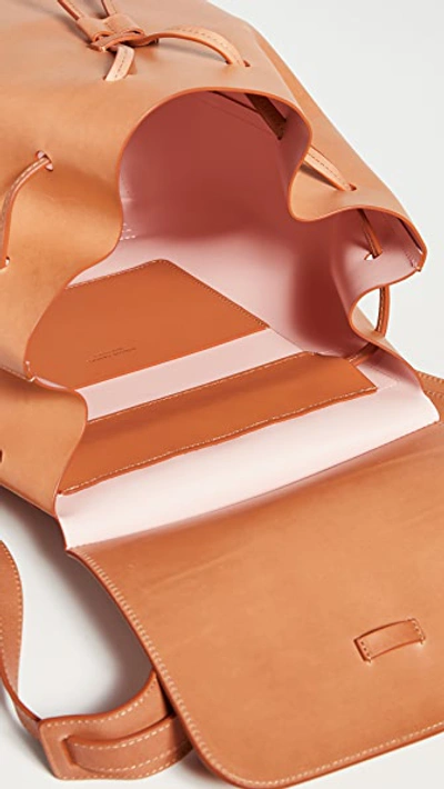 Shop Mansur Gavriel Backpack In Cammello/rosa