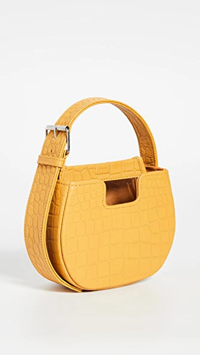 Shop Alfeya Valrina Joe Joe Bag In Mustard Croc