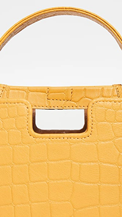 Shop Alfeya Valrina Joe Joe Bag In Mustard Croc