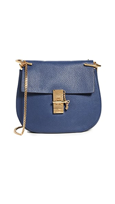 Pre-owned Chloé Chloe Blue Leather Drew Medium Bag