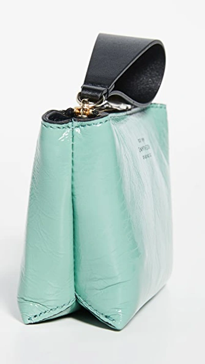 Shop Smythson Mini Pillow Pouch In Seagreen