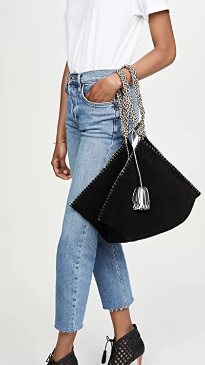 Shop Ulla Johnson Behati Origami Bag In Noir