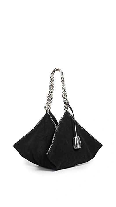 Shop Ulla Johnson Behati Origami Bag In Noir