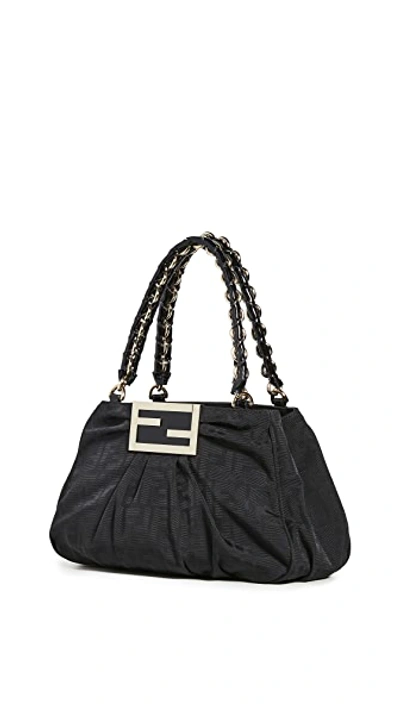 Pre-owned Fendi Black Zucca Mini Bag