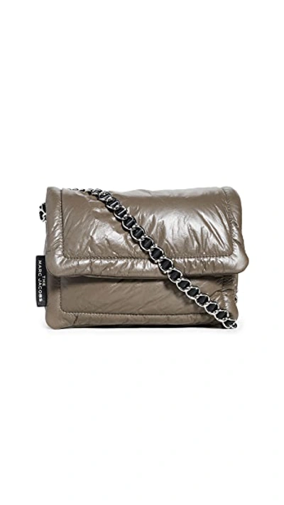 MARC JACOBS: The Pillow bag in ultralight leather - Grey  Marc Jacobs  crossbody bags M0015416 online at
