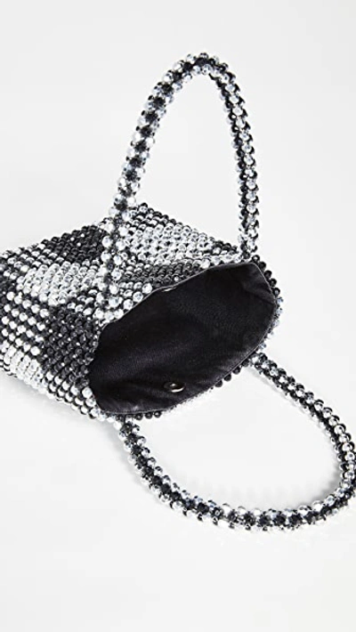 Shop Loeffler Randall Mini Beaded Tote Bag In Black/silver