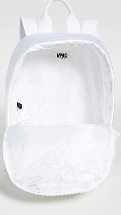 Shop Mm6 Maison Margiela Padded Backpack In White