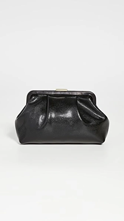 Shop Clare V Sissy Clutch In Black Lizard