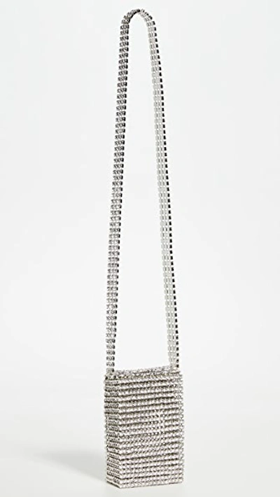 Shop Area Crystal Flapper Mini Bag In Crystal/silver