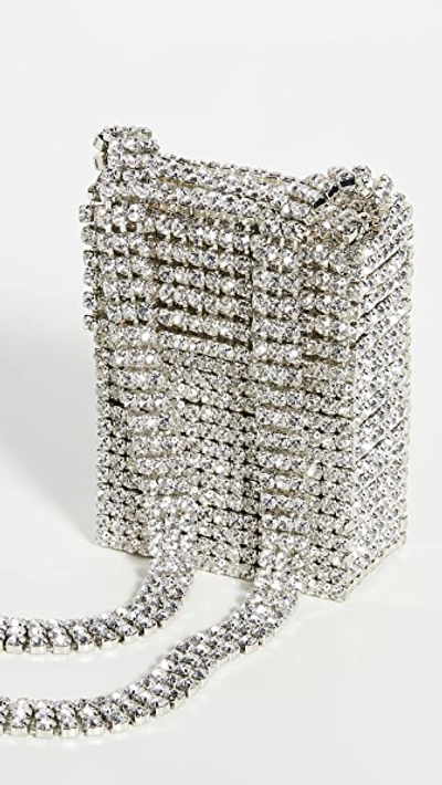 Shop Area Crystal Flapper Mini Bag In Crystal/silver