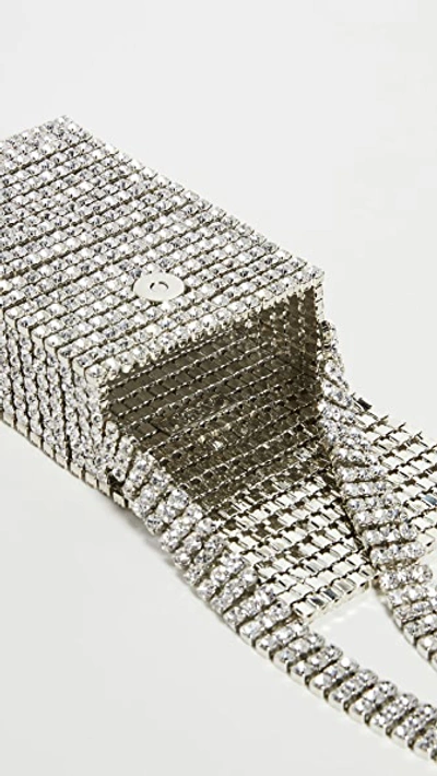 Shop Area Crystal Flapper Mini Bag In Crystal/silver