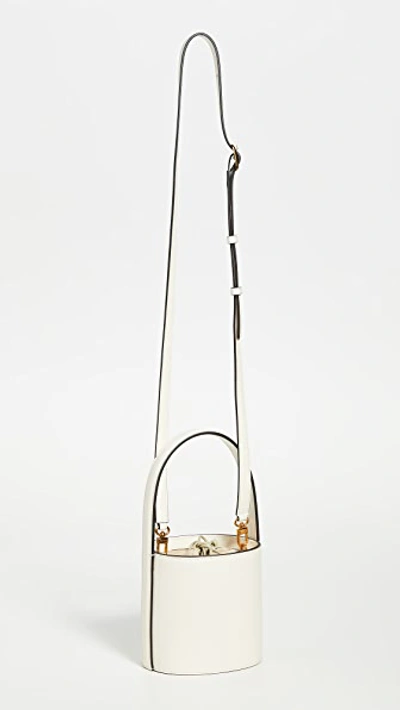 Shop Staud Mini Bissett Bag In Cream Contrast