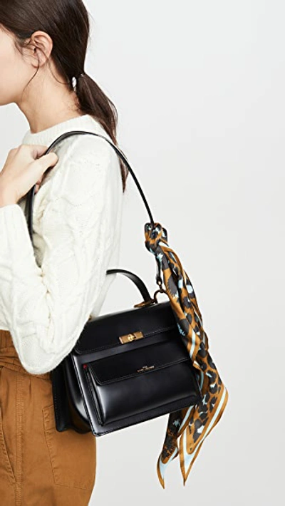 The Uptown Leather Shoulder Bag In Black