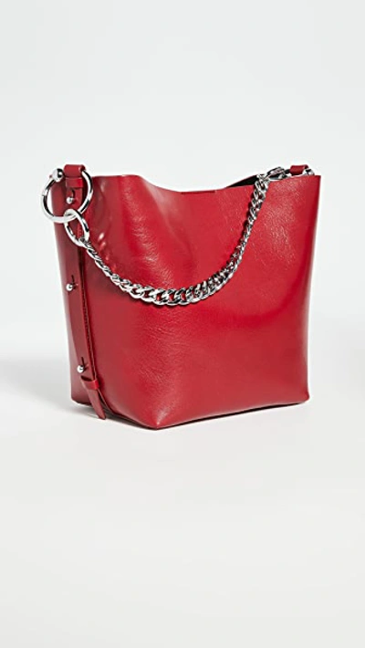 Shop Rebecca Minkoff Kate Medium Convertible Bucket In Cardinal