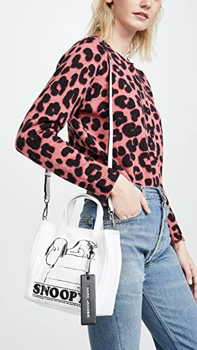 Shop The Marc Jacobs Peanuts X Marc Jacobs The Mini Tag Tote In Ivory