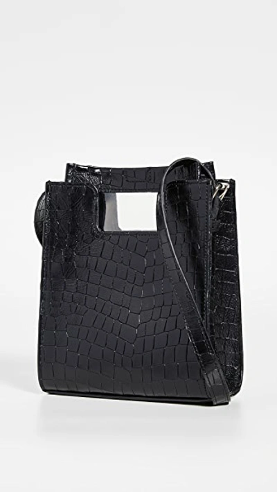 Shop Alfeya Valrina Nithia Bag In Black Croc