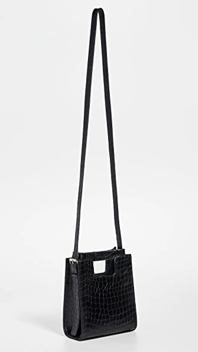 Shop Alfeya Valrina Nithia Bag In Black Croc