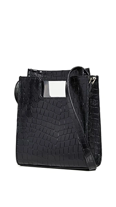 Shop Alfeya Valrina Nithia Bag In Black Croc