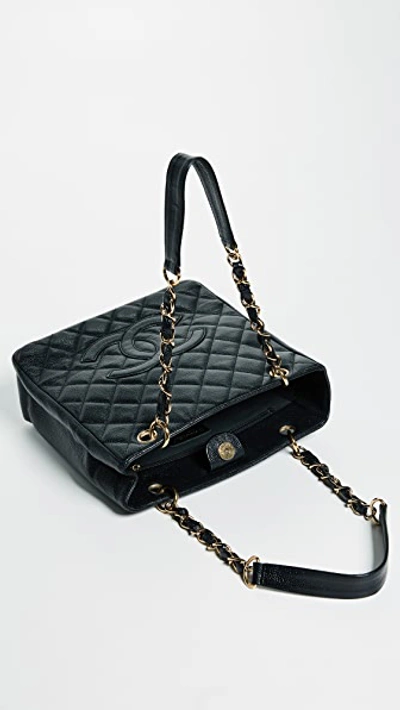 Pre-owned Chanel Pst Tote In Black