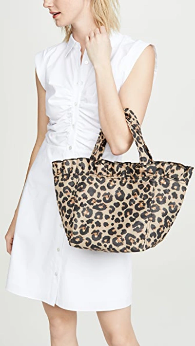 Shop Loeffler Randall Claire Nylon Tote In Leopard