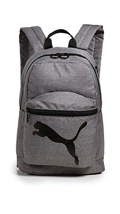 Shop Puma Essential Backpack In Heather Grey