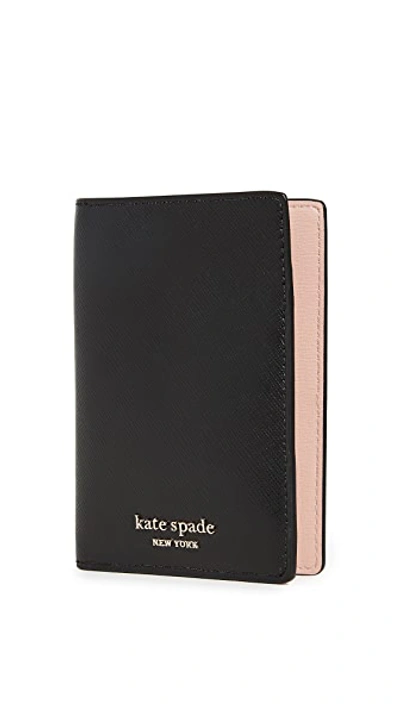 Shop Kate Spade Spencer Passport Case In Black