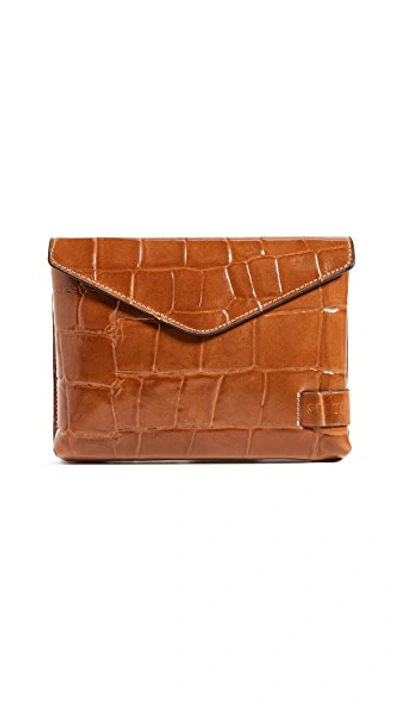 Staud Hollie Crocodile-effect Leather Cross-body Bag In Tan | ModeSens